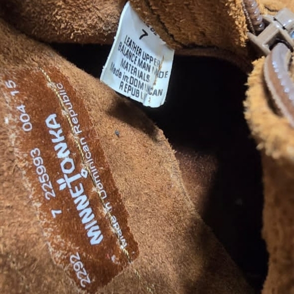 Minnetonka TODDLERS Double Fringe Brown Leather Boot Size 7🌴✌️ - Picture 6 of 7